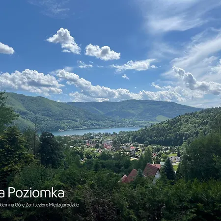 Villa Poziomka Z Tarasem I Widokiem Na Gore Zar I Jezioro Miedzybrodzkie *
